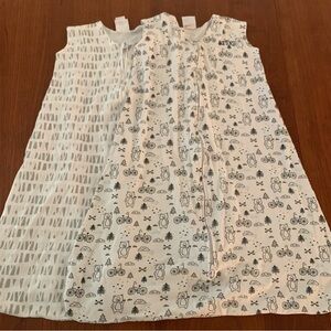 (2) Bundle Lot Halo Sleepsack 12M - 18M Sz L Large Cotton GUC See Description